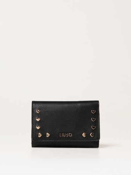 Liu Jo: Liu Jo wallet in synthetic leather with hearts