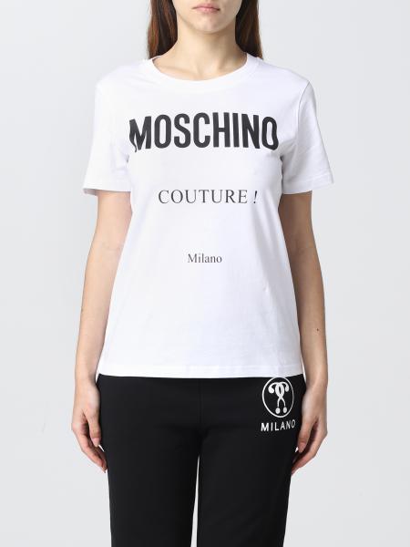 MOSCHINO COUTURE: T-shirt in cotone con logo - Bianco | T-Shirt Moschino  Couture 0719541 GIGLIO.COM