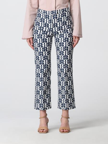 S Max Mara women's clothes: S Max Mara trousers in patterned cotton