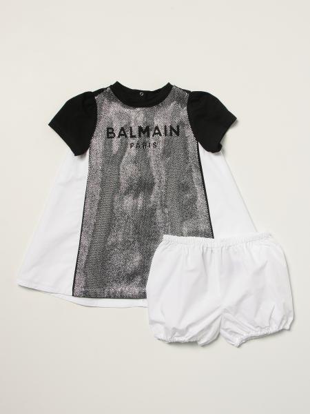 Balmain cotton dress + shorts set