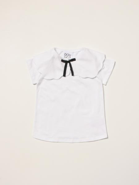 Douuod T-shirt with collar and bow