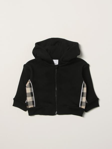 Burberry cotton hoodie with tartan details