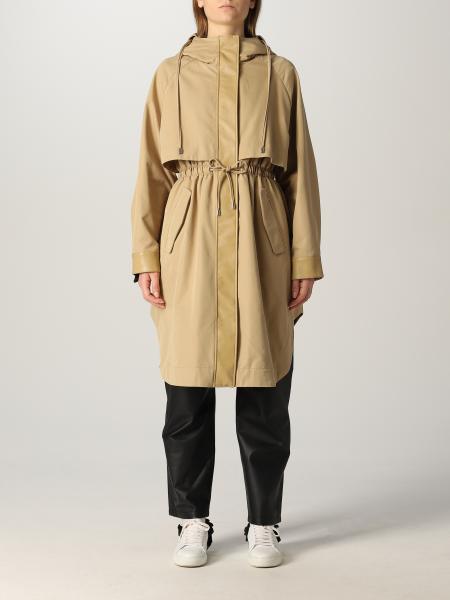 PINKO: trench coat in technical fabric - Beige | Pinko trench coat ...