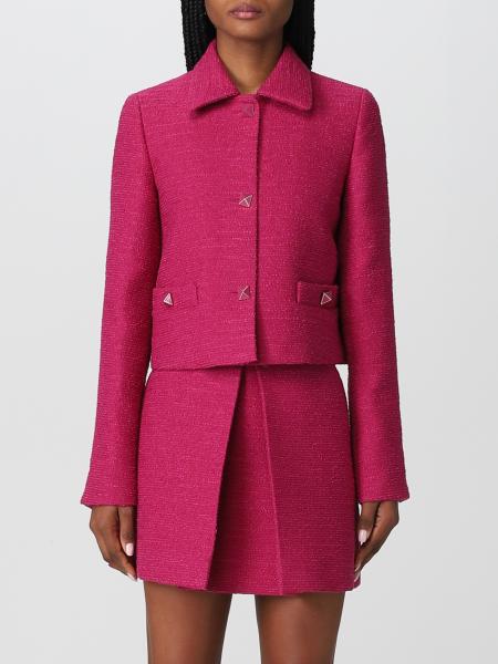 Giacca invernale donna: Giacca cropped Valentino in crisp tweed