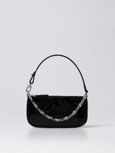 BY FAR: Rachel mini bag in patent leather - Black | By Far crossbody ...