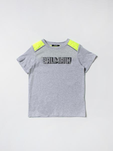 Balmain cotton blend T-shirt with logo