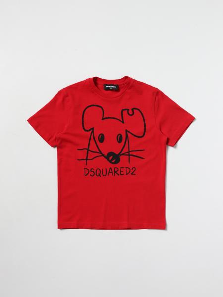T-shirt Dsquared2 Junior con stampa topo