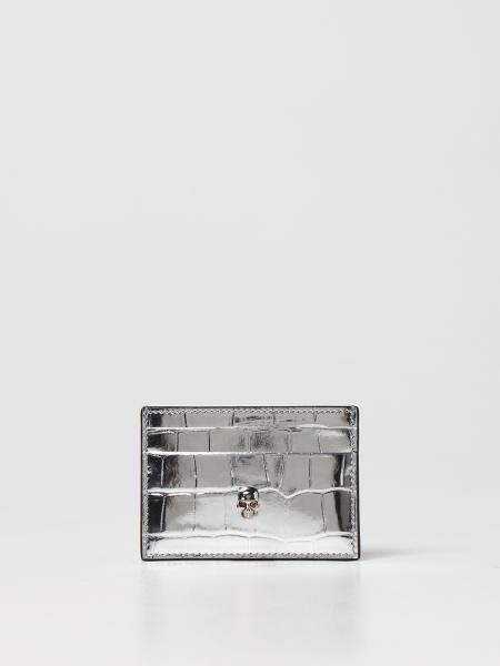 Alexander McQueen laminated leather credit card holder
