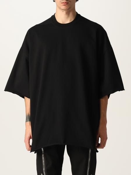 RICK OWENS: over fit T-shirt - Black | Rick Owens t-shirt RU01B1283 ...