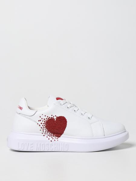 Love Moschino sneakers in leather with heart
