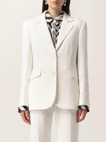 ERMANNO SCERVINO: cotton blend blazer - White | Ermanno Scervino blazer  D406I315APHOX online on 