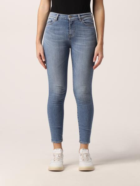 Love Birds Pinko cropped jeans in washed denim
