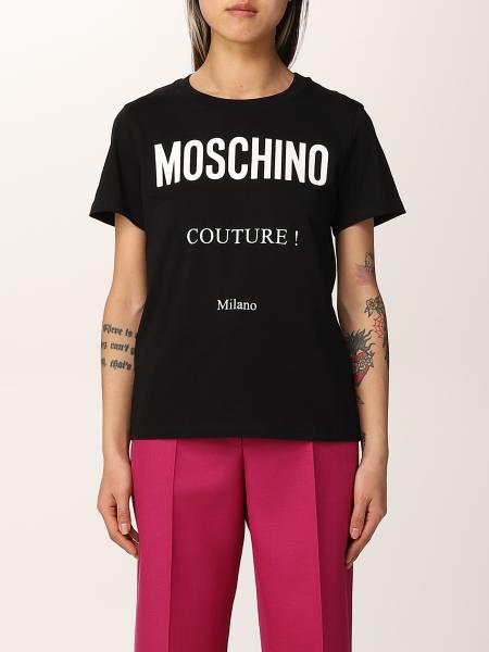 모스키노 여성 2022 봄 여름: 티셔츠 여성 Moschino Couture