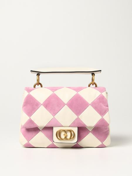 La Carrie: La Carrie bag in smooth leather and quilted suede