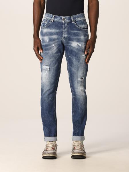 Dondup cropped jeans in ripped denim