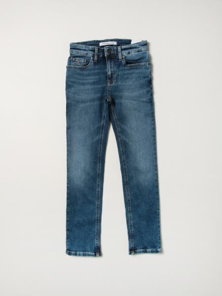 Jeans a 5 tasche Calvin Klein in denim