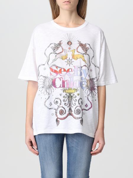 See By Chloé: T-shirt See By Chloé in cotton con stampa