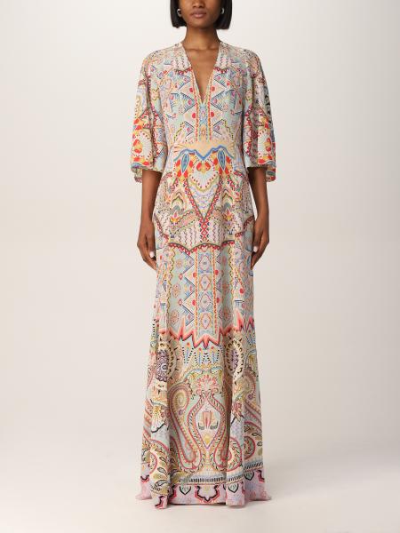 Etro women: Etro paisley silk long dress