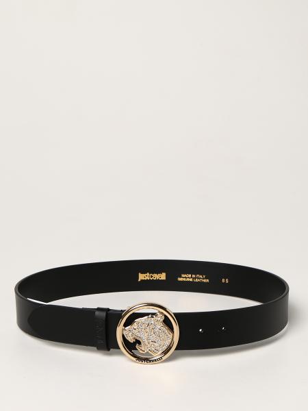 JUST CAVALLI: belt with rhinestone buckle - Black | Just Cavalli belt ...