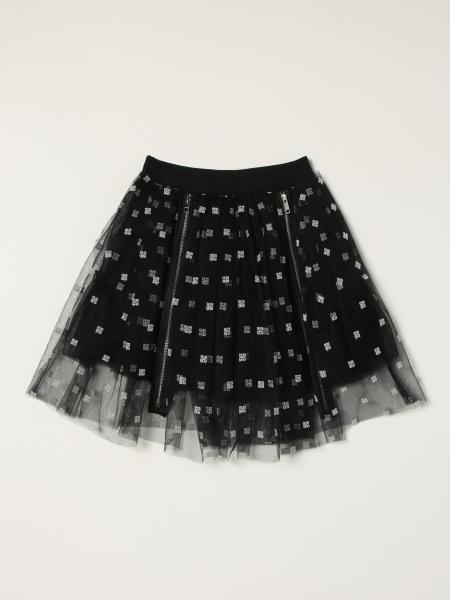 Givenchy: Gonna ampia Givenchy in tulle con logo all over