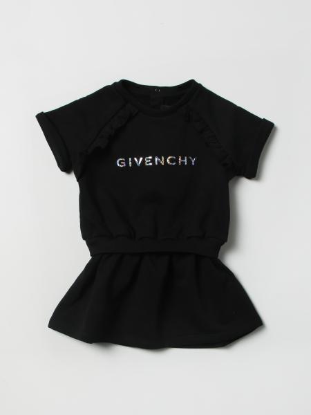 Abito Givenchy in cotone con logo e rouches