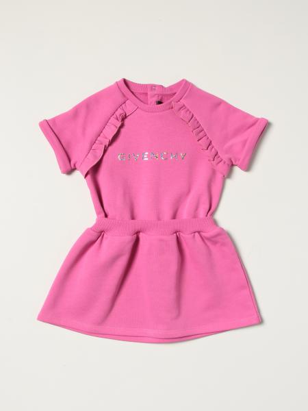 Givenchy cotton dress with ruffles and logo