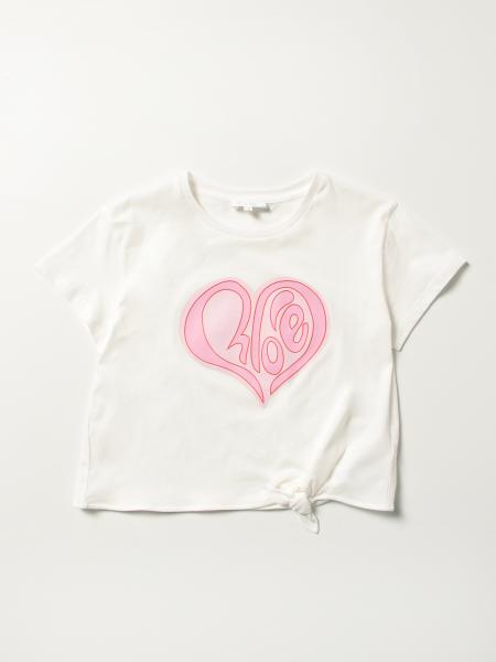 Chloé: Chloé cotton T-shirt with logo