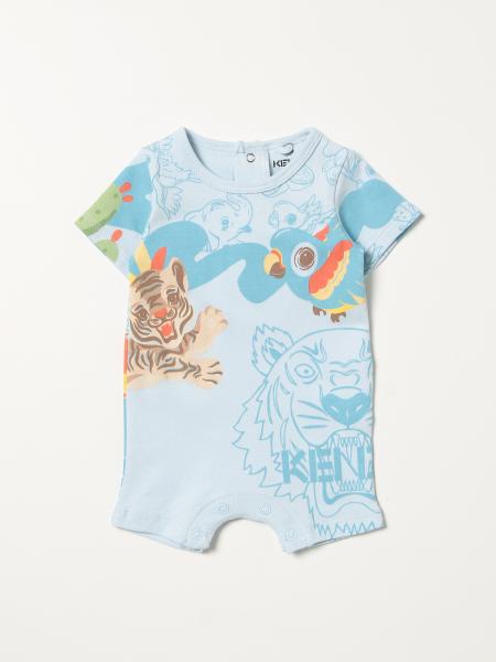 Kenzo toddler clothing: Kenzo Junior short onesie with Tiger print