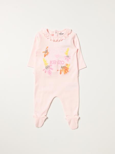Kenzo Junior footed jumpsuit with embroidered logo