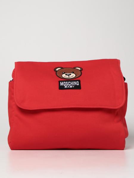 Diaper bag Moschino Baby in cotone con patch Teddy