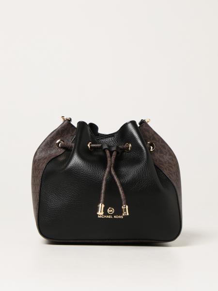MICHAEL Michael Kors Leather Bucket Bag in Black