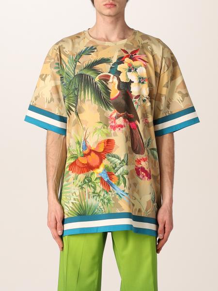 Etro: Etro cotton t-shirt with tropical print