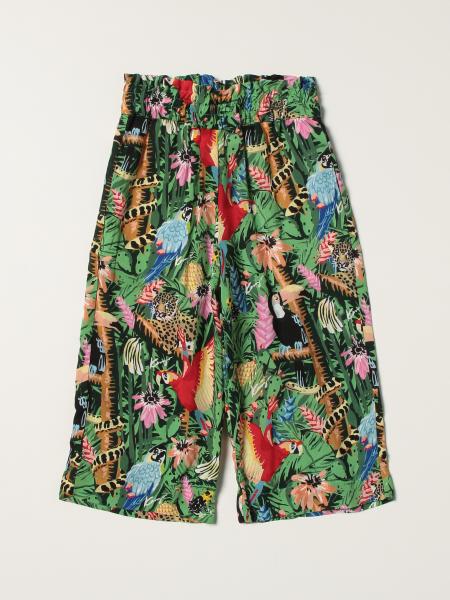Kenzo Junior wide pants with tropical print
