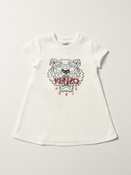 Kenzo girls' clothing: Kenzo Junior cotton dress with logo