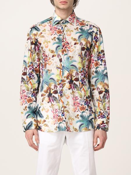 Camicia Etro in cotone a fantasia tropicale