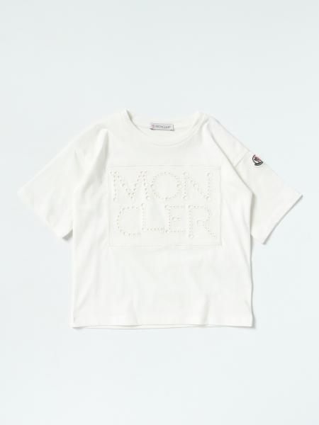 T-shirt Moncler in cotone con logo traforato