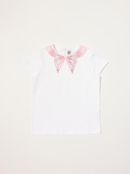 Simonetta: Simonetta T-shirt with bow and sequin print