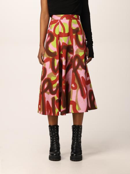 Dsquared2 pleated skirt with spray print