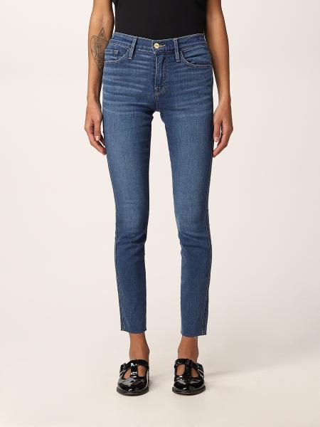 Frame: Cropped Frame jeans in washed denim