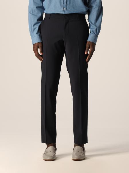 DANIELE ALESSANDRINI: Cropped pants - Blue | Daniele Alessandrini pants ...