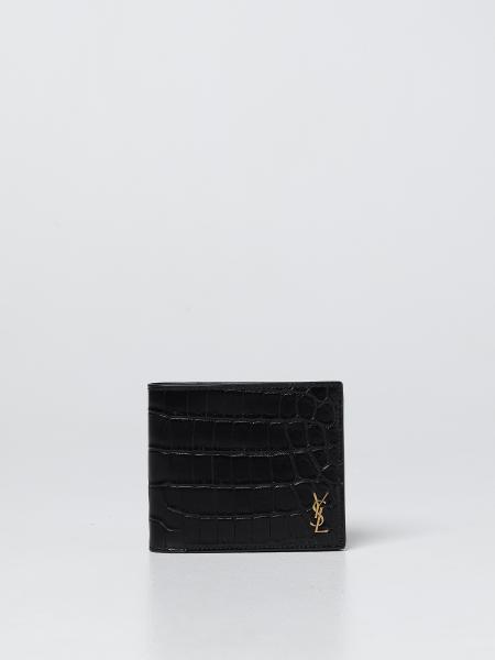 Saint Laurent croco-print leather wallet