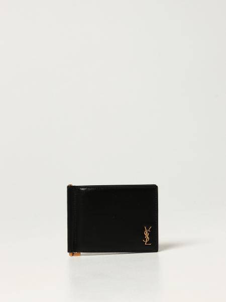 Saint Laurent leather cardholder with money clip