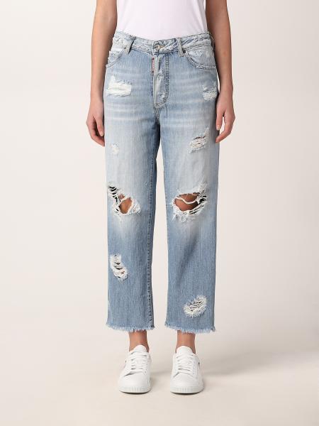 Dsquared2 straight leg ripped jeans