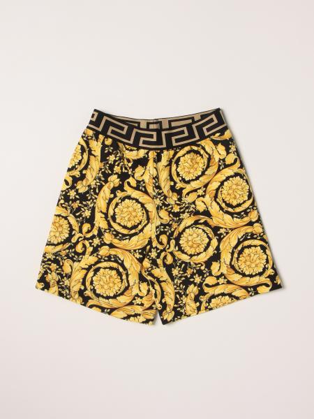 Versace Young jogging shorts with baroque print
