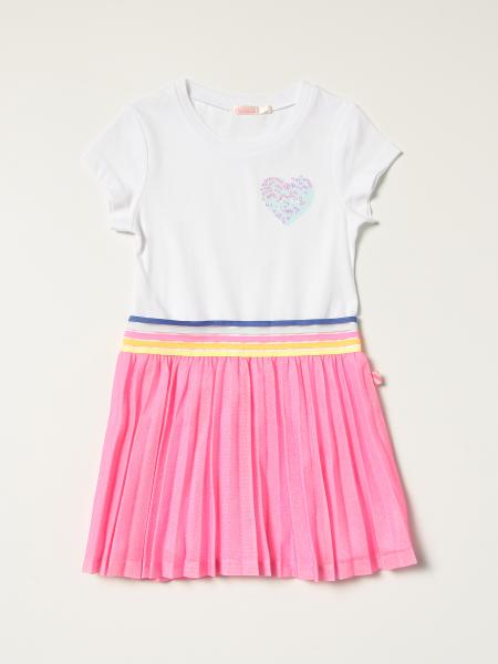 Billieblush Kleid neon pink creme gestreift gold Glitzer Dots Tüll Größen 92-140 