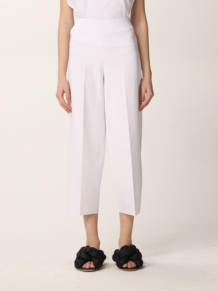 LIVIANA CONTI: wide pants - White | Liviana Conti pants F2SI80 online ...