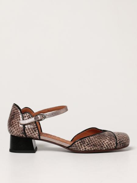 Repepa Chie Mihara heeled shoes in leather with python print