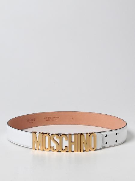 MOSCHINO COUTURE: leather belt - White | Moschino Couture belt 80358008 ...