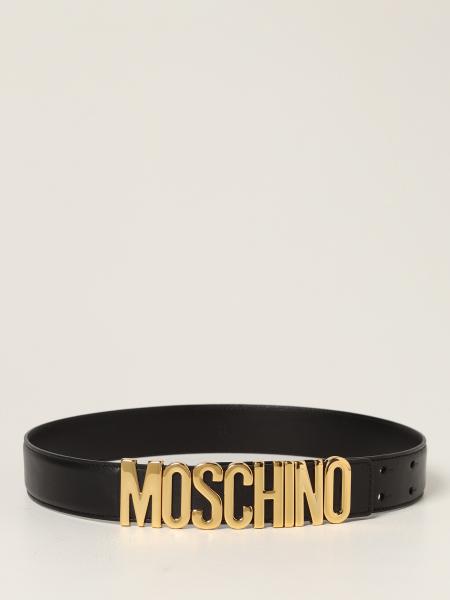 MOSCHINO COUTURE: leather belt - Black | Moschino Couture belt 80358008 ...