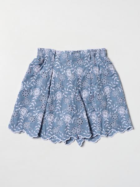 Monnalisa shorts with floral embroidery